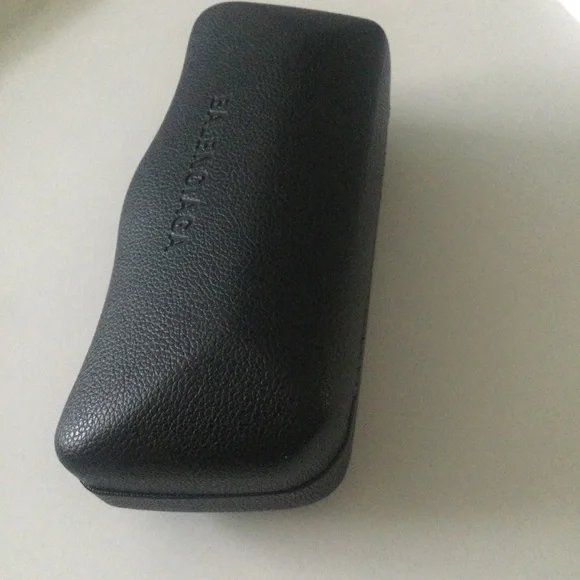 BALENCIAGA EXTRA LARGE BLACK LEATHER SUNGLASSES CASE WITH DRAWSTRING POUCH NEW - Picture 4 of 10